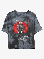 Star Wars The Mandalorian Sumi Ink Red Sun Tie-Dye Girls Crop T-Shirt