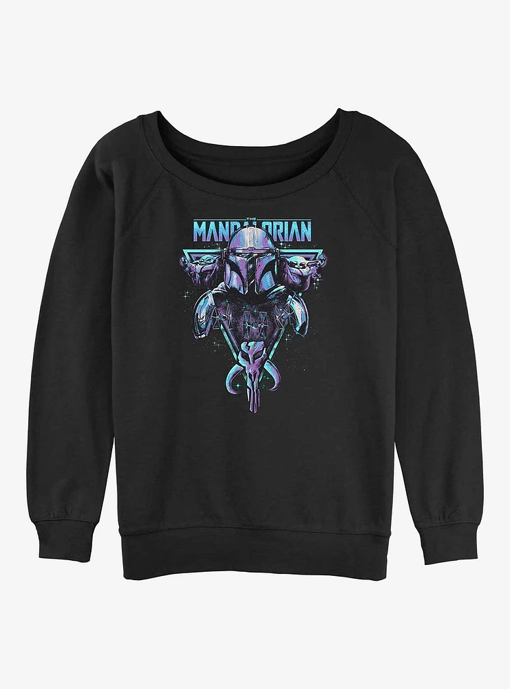 Star Wars The Mandalorian Beskar Triangle Girls Slouchy Sweatshirt