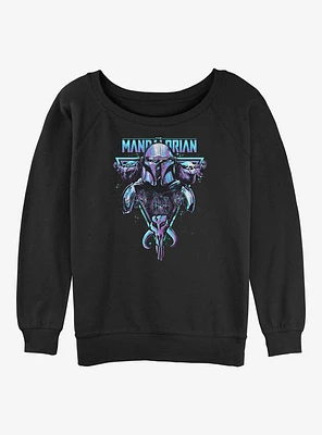 Star Wars The Mandalorian Beskar Triangle Girls Slouchy Sweatshirt