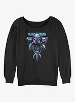 Star Wars The Mandalorian Beskar Triangle Girls Slouchy Sweatshirt