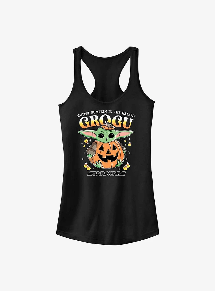 Star Wars The Mandalorian Pumpkin Grogu Girls Tank