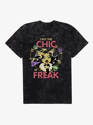 Monster High Clawdeen Wolf Chic Freak Mineral Wash T-Shirt