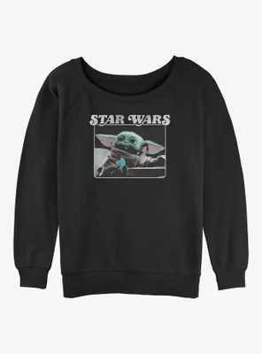 Star Wars The Mandalorian Cookie Child Womens Slouchy Sweatshirt