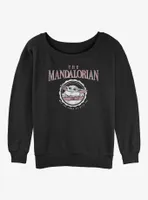 Star Wars The Mandalorian Collegiate Child Womens Slouchy Sweatshirt