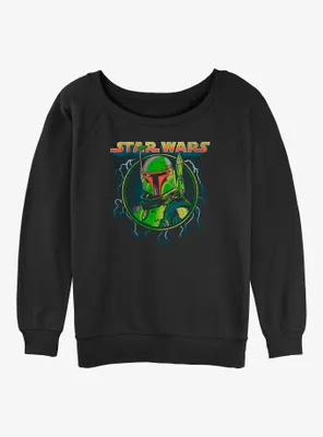Star Wars The Mandalorian Boba Tea Womens Slouchy Sweatshirt