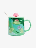 Frog Lily Mug With Spoon & Lid By Bright Bat Designs