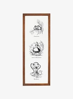 Disney Alice In Wonderland Storybook Vertical Framed Wood Wall Decor