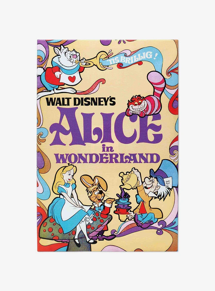 Disney Alice In Wonderland Classic Movie Cover Canvas Wall Decor