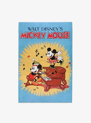 Disney Mickey Mouse Piano Classic Movie Cover Canvas Wall Decor