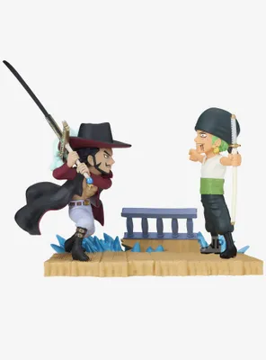 Banpresto One Piece World Collectable Figure Log Stories Roronoa Zoro vs. Dracule Mihawk Figure