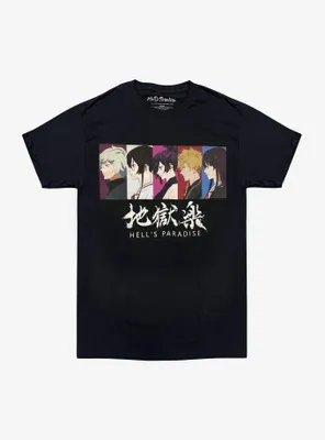 Hell's Paradise Characters Panel Boyfriend Fit Girls T-Shirt