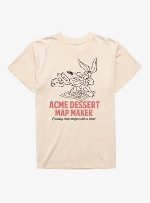Looney Tunes ACME Dessert Map Maker Mineral Wash T-Shirt