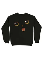 Cute Black Cat Minimalist Tongue Sweatshirt