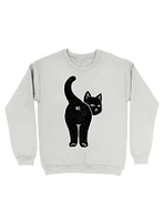 Hello Cat Butt Minimalist Black Sweatshirt