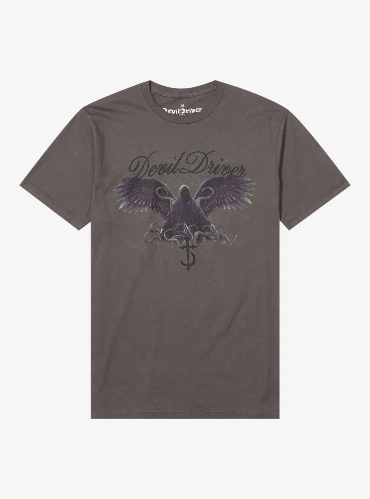 DevilDriver Winged Reaper Boyfriend Fit Girls T-Shirt