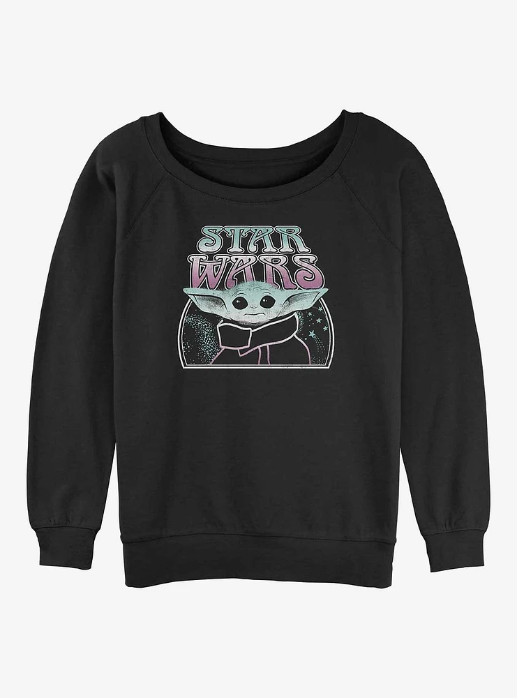 Star Wars The Mandalorian Retro Child Girls Slouchy Sweatshirt