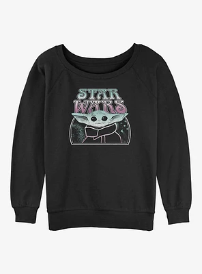 Star Wars The Mandalorian Retro Child Girls Slouchy Sweatshirt