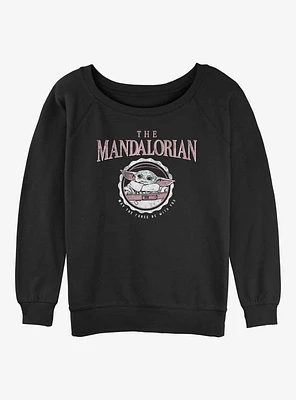 Star Wars The Mandalorian Child Collegiate Girls Slouchy Sweatshirt