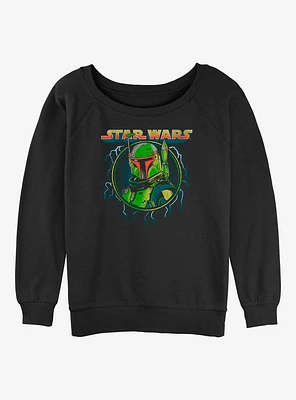 Star Wars The Mandalorian Boba Tea Girls Slouchy Sweatshirt