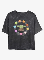 Star Wars The Mandalorian Child Macarons Mineral Wash Girls Crop T-Shirt