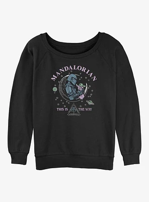 Star Wars The Mandalorian Cosmic Mando Girls Slouchy Sweatshirt