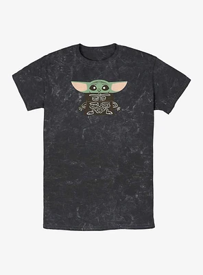 Star Wars The Mandalorian Skeleton Grogu Mineral Wash T-Shirt