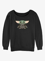 Star Wars The Mandalorian Skeleton Grogu Girls Slouchy Sweatshirt