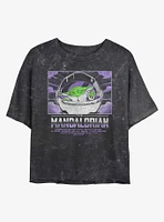 Star Wars The Mandalorian Child Light Mineral Wash Girls Crop T-Shirt