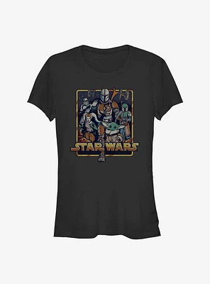 Star Wars The Mandalorian Retro Girls T-Shirt
