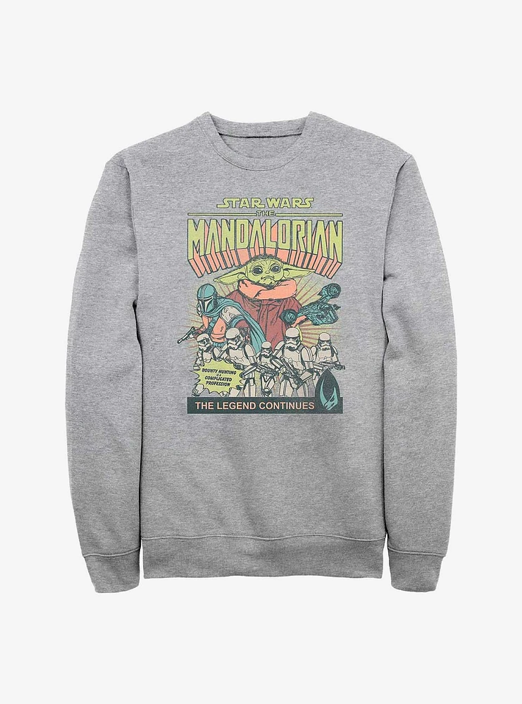 Star Wars The Mandalorian Grogu Comic Cover Sweatshirt