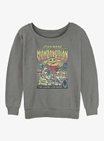 Star Wars The Mandalorian Grogu Comic Cover Girls Slouchy Sweatshirt