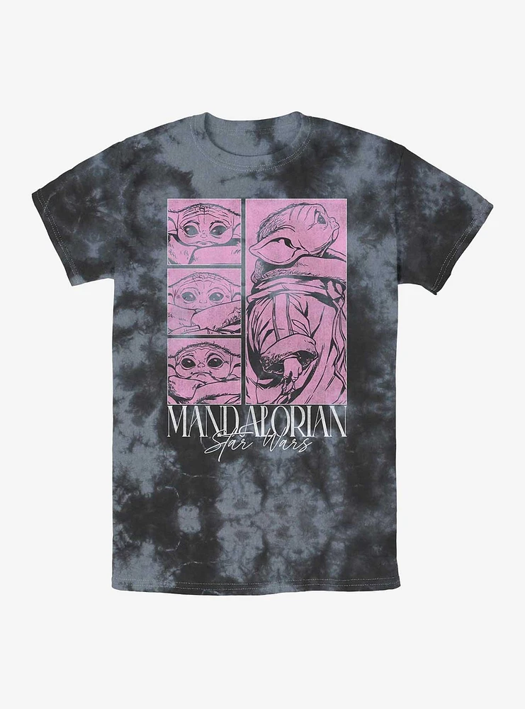 Star Wars The Mandalorian Grogu Poster Tie-Dye T-Shirt