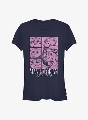 Star Wars The Mandalorian Grogu Poster Girls T-Shirt
