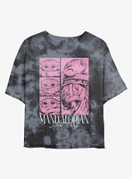 Star Wars The Mandalorian Grogu Poster Tie-Dye Girls Crop T-Shirt