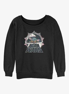 Star Wars The Mandalorian Child Logo Girls Slouchy Sweatshirt