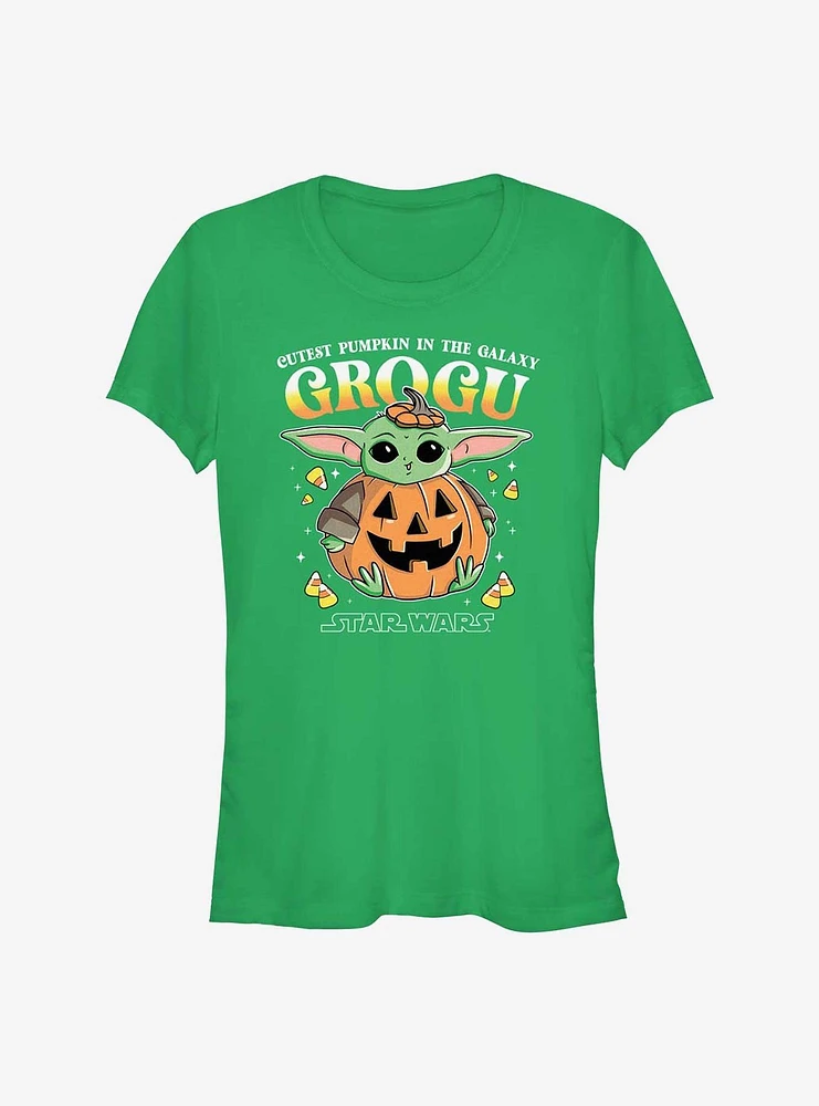 Star Wars The Mandalorian Pumpkin Grogu Girls T-Shirt