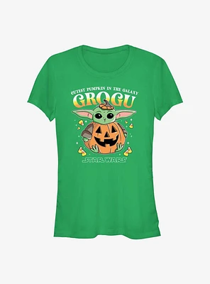 Star Wars The Mandalorian Pumpkin Grogu Girls T-Shirt