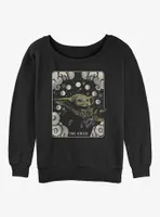 Star Wars The Mandalorian Child Card Womens Slouchy Sweatshirt