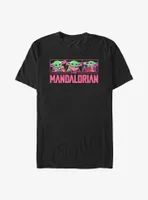 Star Wars The Mandalorian Grogu Neon Logo T-Shirt