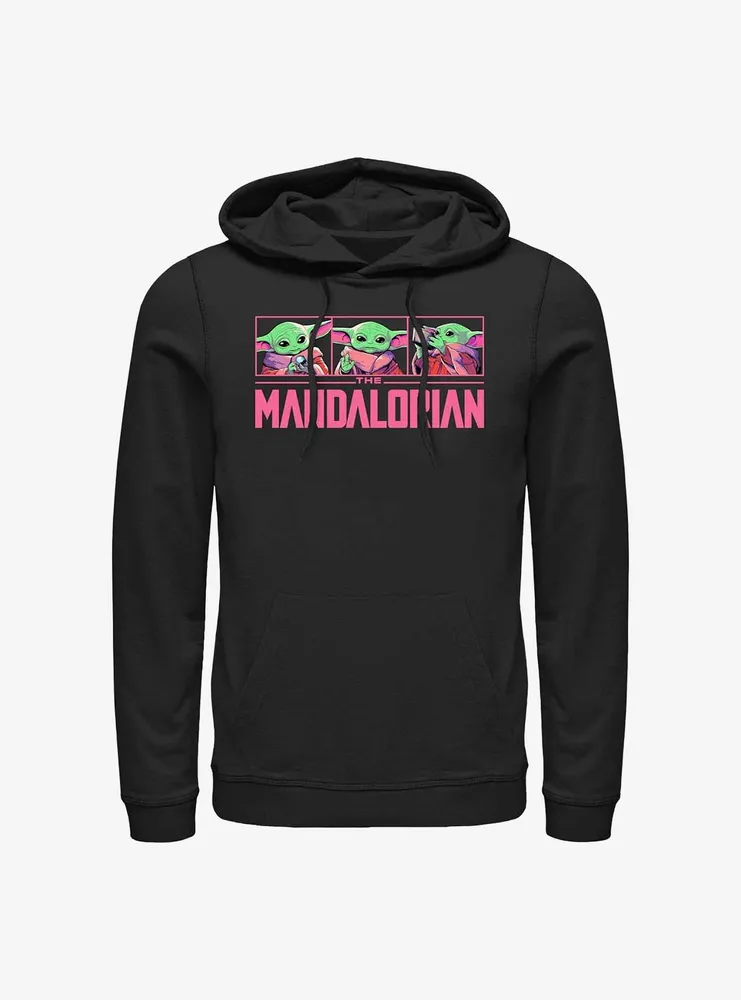 Star Wars The Mandalorian Grogu Neon Logo Hoodie