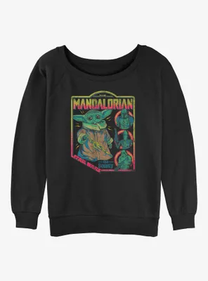 Star Wars The Mandalorian Child Poster Womens Slouchy Sweatshirt