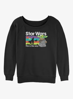 Star Wars The Mandalorian Goin My Way Womens Slouchy Sweatshirt