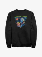 Star Wars The Mandalorian Grogu and Din Djarin Triangle Sweatshirt