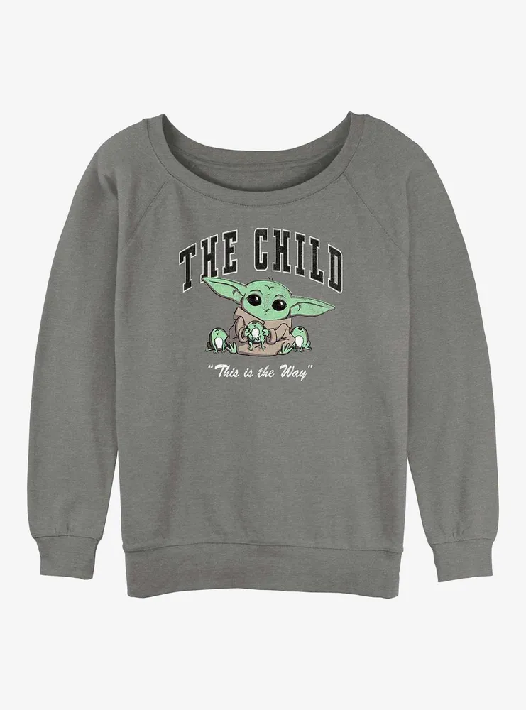 Star Wars The Mandalorian Child Collegiate Womens Slouchy Sweatshirt