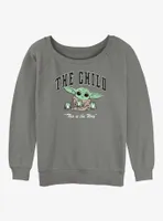 Star Wars The Mandalorian Child Collegiate Womens Slouchy Sweatshirt