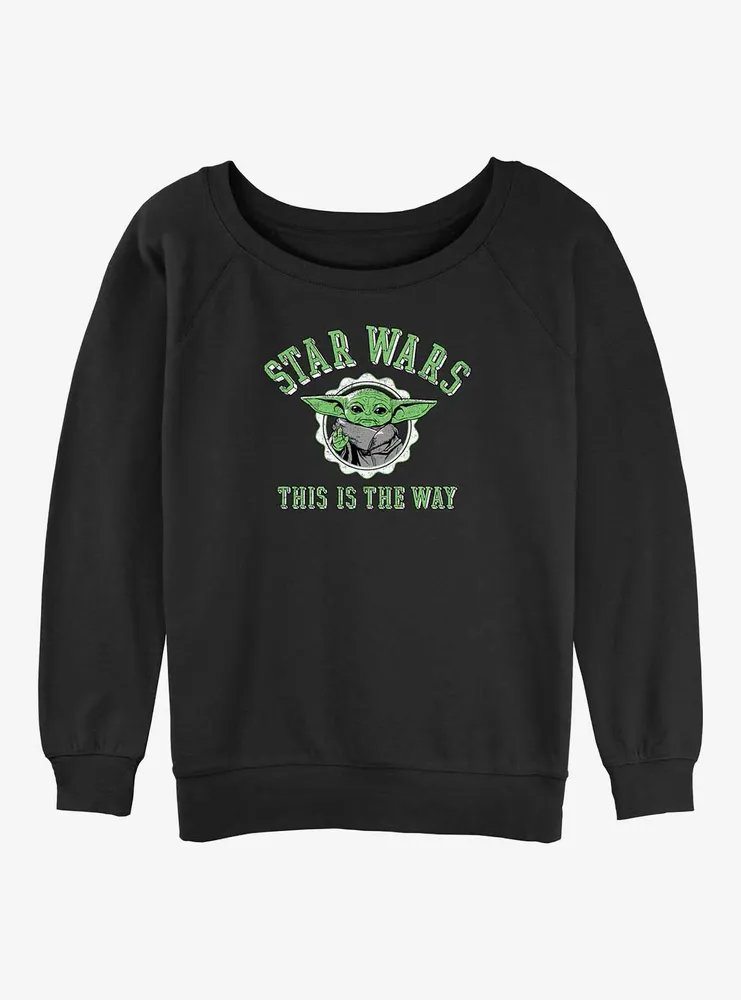 Star Wars The Mandalorian Varsity Child Womens Slouchy Sweatshirt