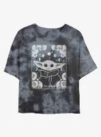 Star Wars The Mandalorian Tarot Child Tie-Dye Womens Crop T-Shirt