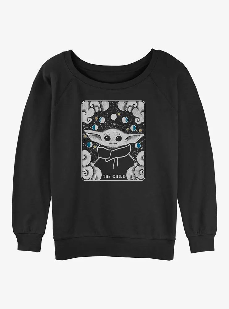 Star Wars The Mandalorian Tarot Child Womens Slouchy Sweatshirt