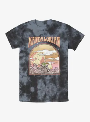 Star Wars The Mandalorian Sunset Child Tie-Dye T-Shirt