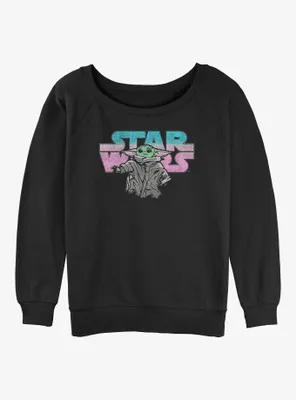 Star Wars The Mandalorian Logo Child Womens Slouchy Sweatshirt